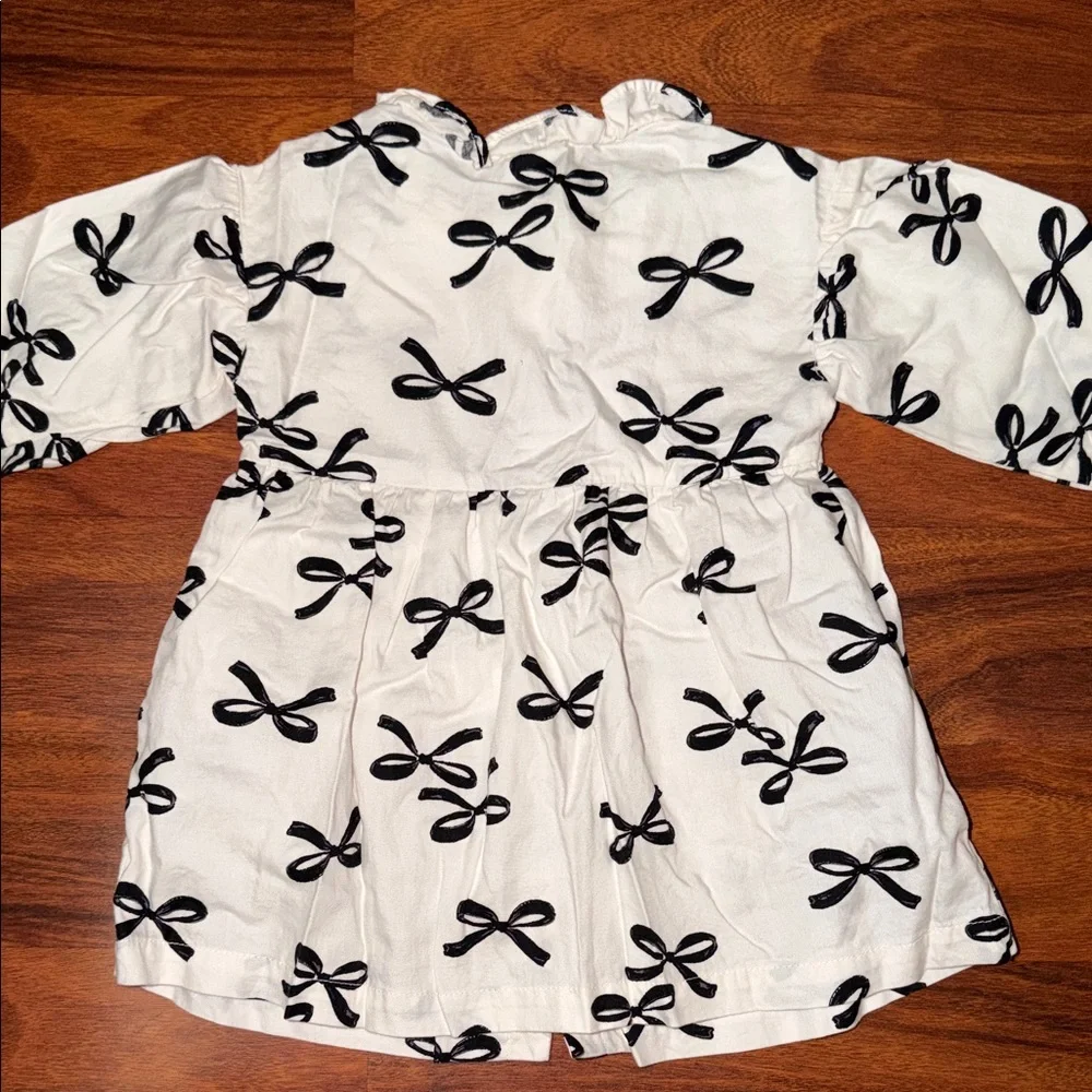 Baby Girl Carter's Dress with Black Bow Design